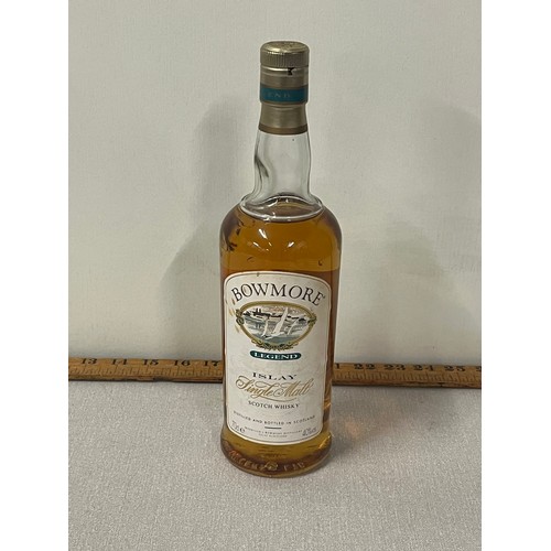 134 - bottle of bowmore legend islay single malt scotch whisky