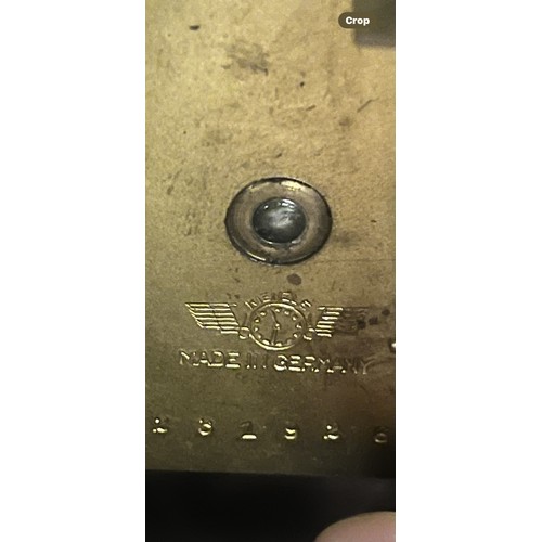 Large mahogany napoleon mantel clock by German clock maker Kienzle