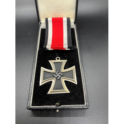 39 - The knights cross ww2 third reich eisernes kreuz 2 klasseiron cross 1939 stamped 800 with ribbon & o... 