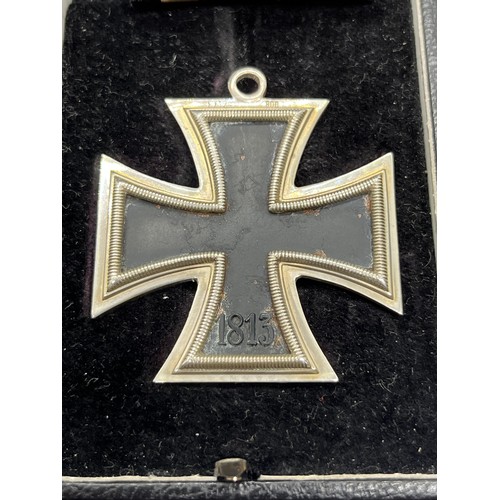 39 - The knights cross ww2 third reich eisernes kreuz 2 klasseiron cross 1939 stamped 800 with ribbon & o... 