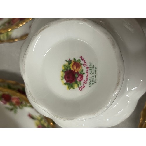 7 - 12 place setting Royal Albert 'Country Rose' teas set to include teapot, sugar & cream 39 pieces