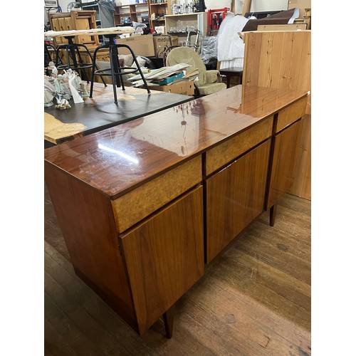 274 - Mid century Meredew rosewood 3 drawer 3 door sideboard. 55