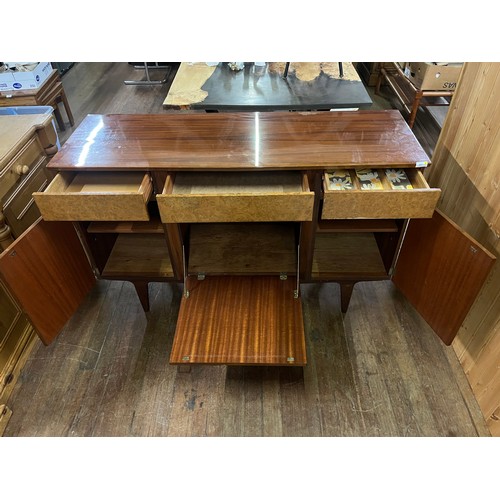 274 - Mid century Meredew rosewood 3 drawer 3 door sideboard. 55