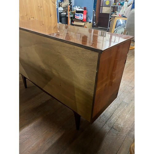 274 - Mid century Meredew rosewood 3 drawer 3 door sideboard. 55