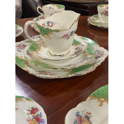 83 - Antique 41 piece Paragon 'Rockingham' tea set.