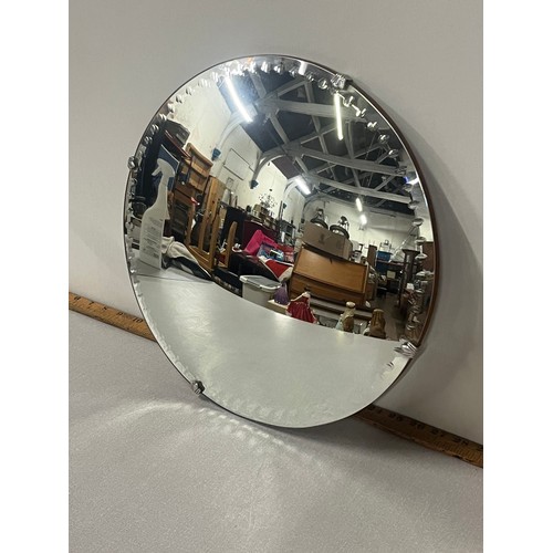 94 - Vintage convex bevel edge mirror 15.5