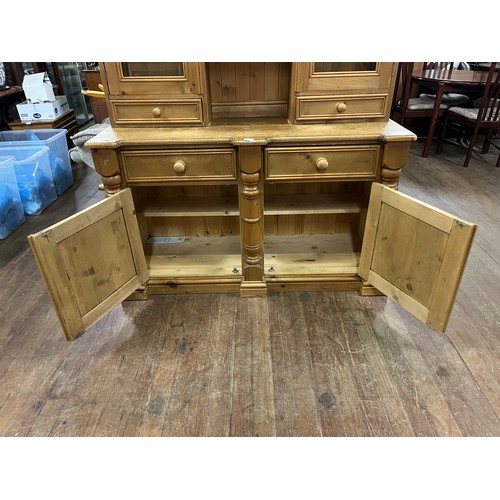 163 - Vintage Farmhouse pine 2 piece dresser.