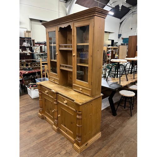 163 - Vintage Farmhouse pine 2 piece dresser.