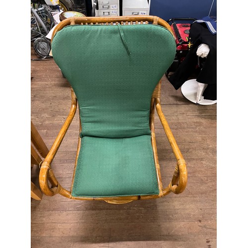 188 - Mid century swivel bamboo chair