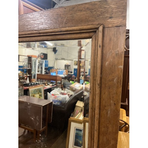 481 - Vintage oak cheval mirror (mirror marked) 63