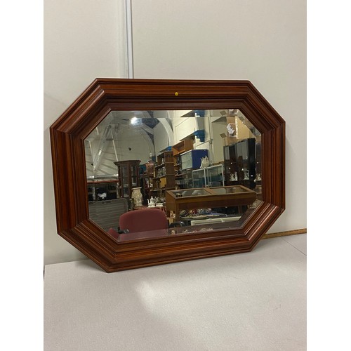 482 - Wood framed wall mirror. 
32