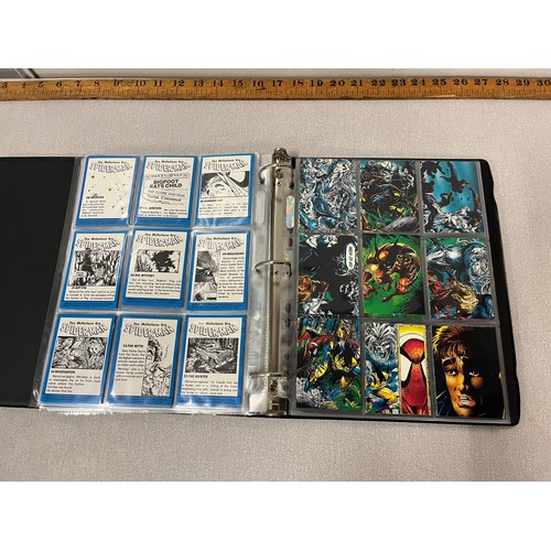 232 - Album of approx 180 spiderman trading cards to include mcfalane era & 30th anniversary 1962-1992