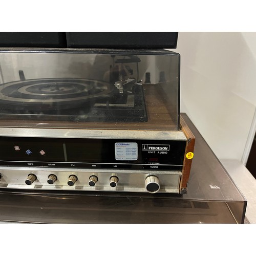 331 - Vintage Akai Hi-Fi stereo music centre model AC-3750L along with Ferguson unit audio & speakers.