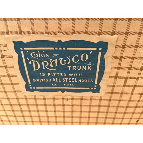 342 - Vintage 'Drawco' trunk with insert.