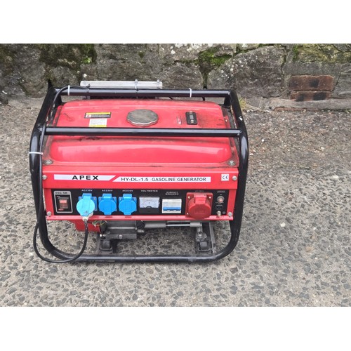 352 - Apex 6.5HP HY-DL-1.5 Gasoline generator (WORKING).