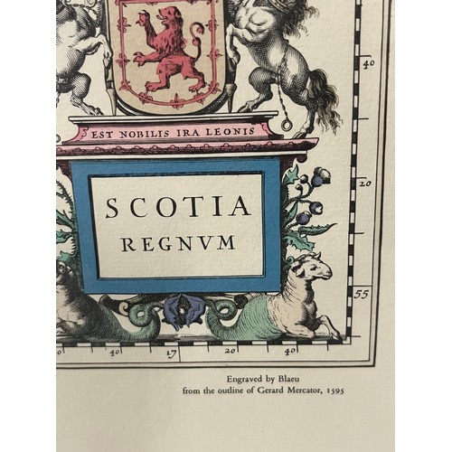 431 - Vintage framed map of scotland by john Bartholomew & sons 
(glass cracked)