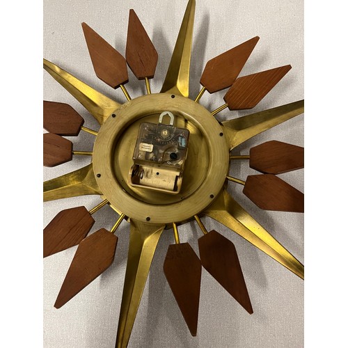 12 - Mid century Anstey & Wilson star burst clock.