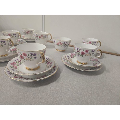 252 - 20 Piece UCBS Centenary Windsor China tea set.