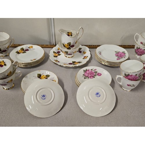 400 - 2 Claire tea sets , 21 piece & 18 piece.