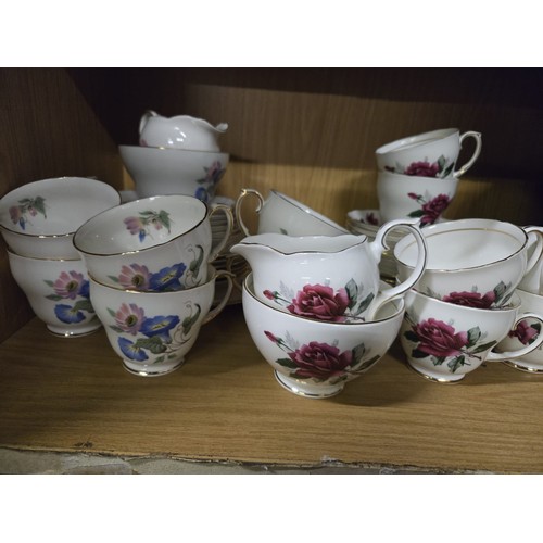 402 - 2 Duchess bone China tea sets to include 'Chatsworth' both sets 21 pieces. both with sugar & creamer... 