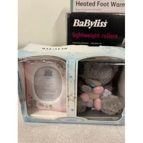 450 - Boxed Babyliss lightweight rollers, betterlife foot warmer and selection of new boxed from me to you... 