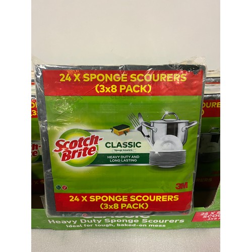 387 - Scotch Brite heavy duty sponges 5 packs of 24.