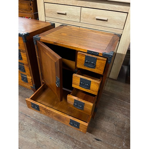 55 - Pair of Barker & Stonehouse 4 drawer & 1 door cabinets. 22