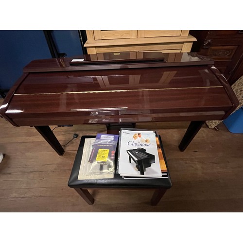 107 - Yamaha Clavinova CVP-309/307 digital piano with stool, insturctions & music books etc. (perfect work... 