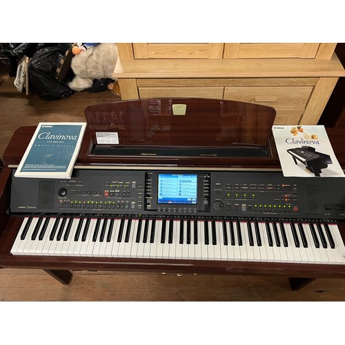 107 - Yamaha Clavinova CVP-309/307 digital piano with stool, insturctions & music books etc. (perfect work... 