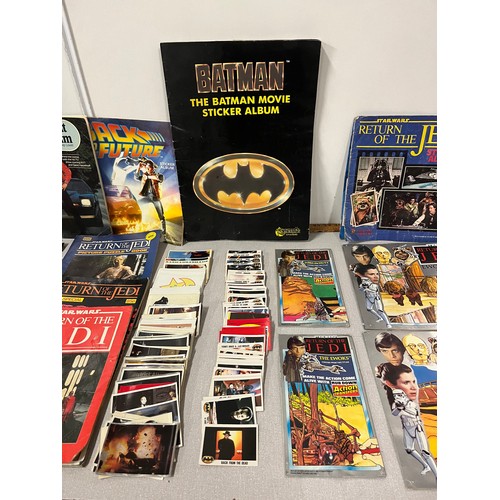 154 - Batman sticker book & stickers along with starwars transfer booklets etc