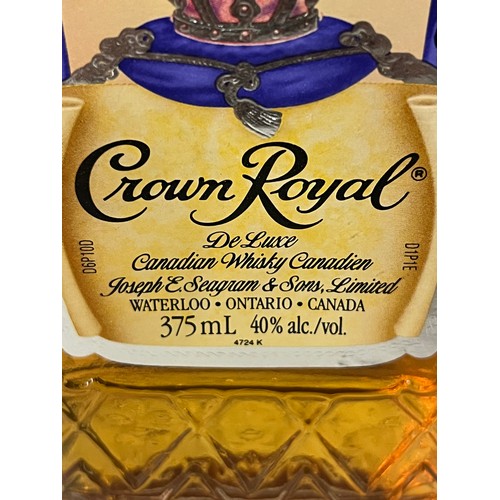 78 - Crown Royal Canadian Whisky 375ml from Waterloo distillery which closed in 1984, full & sealed.