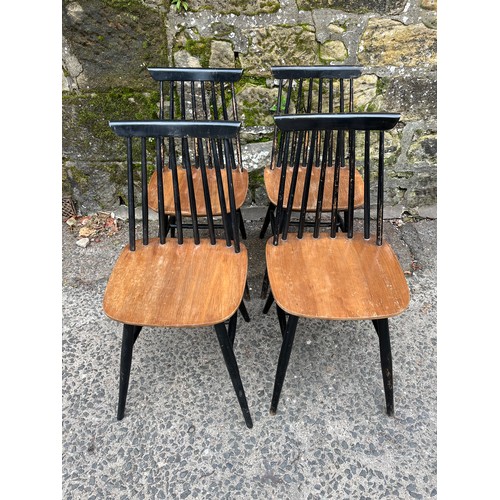 216 - A set of four Fanett Dining Chairs Ilmari Tapiovaara style [Circa 1960] see pics for details