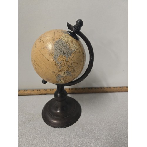 227 - Reproduction metal globe.