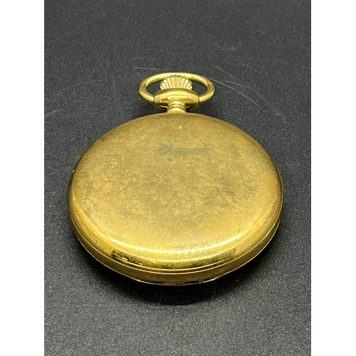 37 - gold tone jean pierre 17 jewel pocket watch