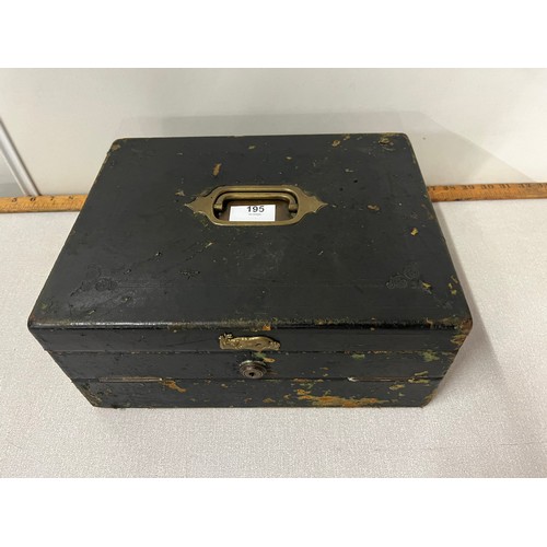 195 - 1900s Military writing slope box made by w j Milne of Princess St Edinburgh 12