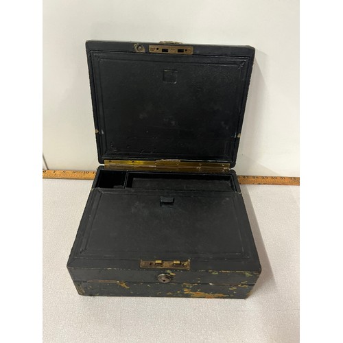 195 - 1900s Military writing slope box made by w j Milne of Princess St Edinburgh 12