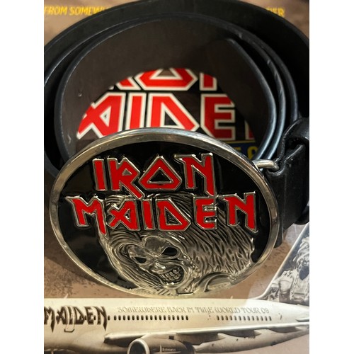 74 - Iron Maiden On Board Flight 666 hardback book by Bruce Dickenson along with Iron Maiden Trooper Brit... 