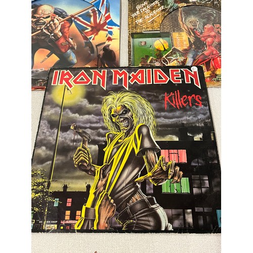 150C - 2 x Iron Maiden picture discs to include The Trooper and Bring your Daughter to the slaughter along ... 