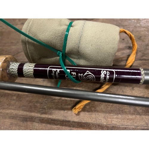 250B - Vintage sealey glane 2 9 foot trout fly rod with trout fly reel