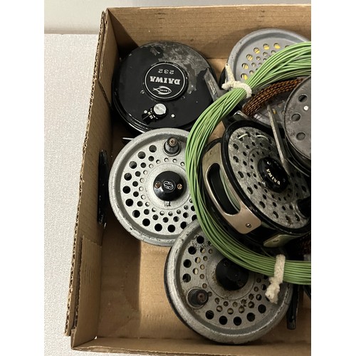 300A - 9 centre pin & fly fishing reels to include trice & young , rim fly , Diawa etc