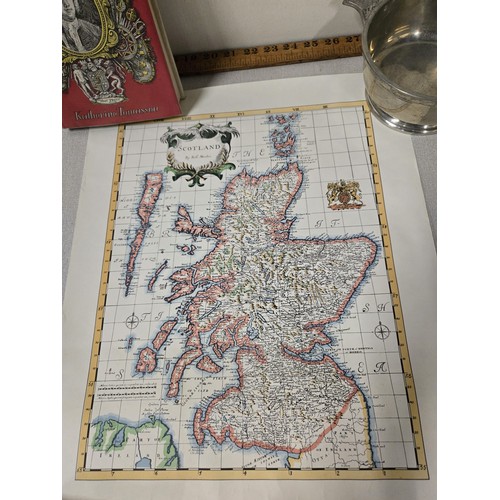 550 - map of scotland along with quaich etc