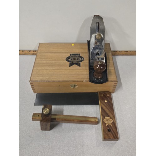 Boxed Quality Faithfull Tools to include Planer, mortise gauge & square