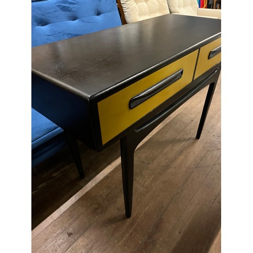 24 - Vintage upcycled G Plan fresco 2 drawer desk/console table with G Plan Brasilia chair.  42x29x18