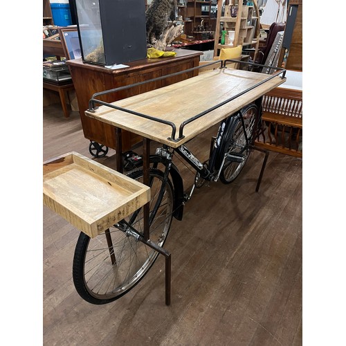 188 - Vintage Indian Atlas Baadshah bicycle made in to bar/console table.