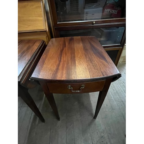 191 - A pair of heirloom solid mahogany side tables on metal feet by link taylor