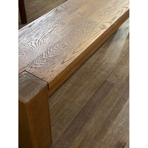 298 - Solid oak bench. 58