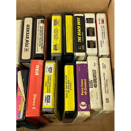 443 - Box of 8 tracks to include Slip whitman & Billy Connolly etc.