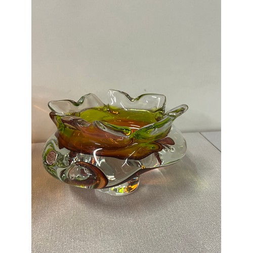 460 - 2 bohemian glass bowls