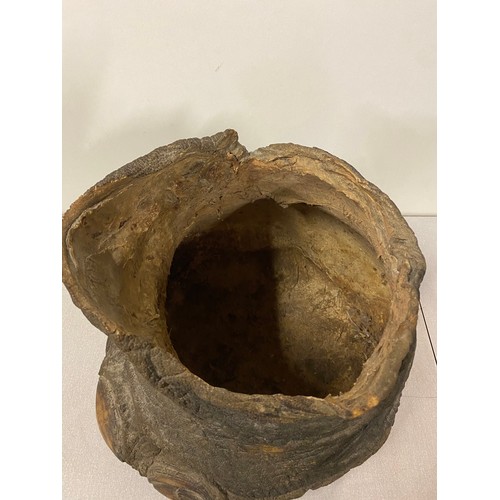 100 - Antique taxidermy elephant foot bin. 14.5