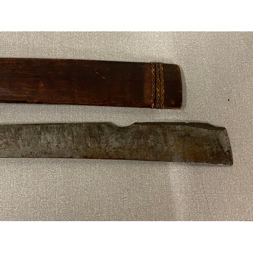 301 - Sword and bamboo sheath along with double sword.